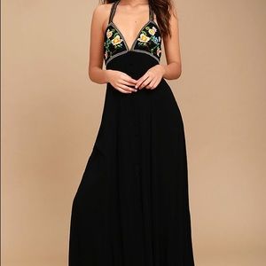 Embroidered maxi dress
